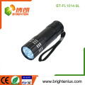 China Factory Supply Günstige 3 * aaa Batterie angetriebene Aluminium Handheld Multi-Purposeed Verwendung uv LED-Taschenlampe 395